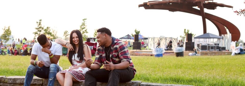 three people at lowe park event