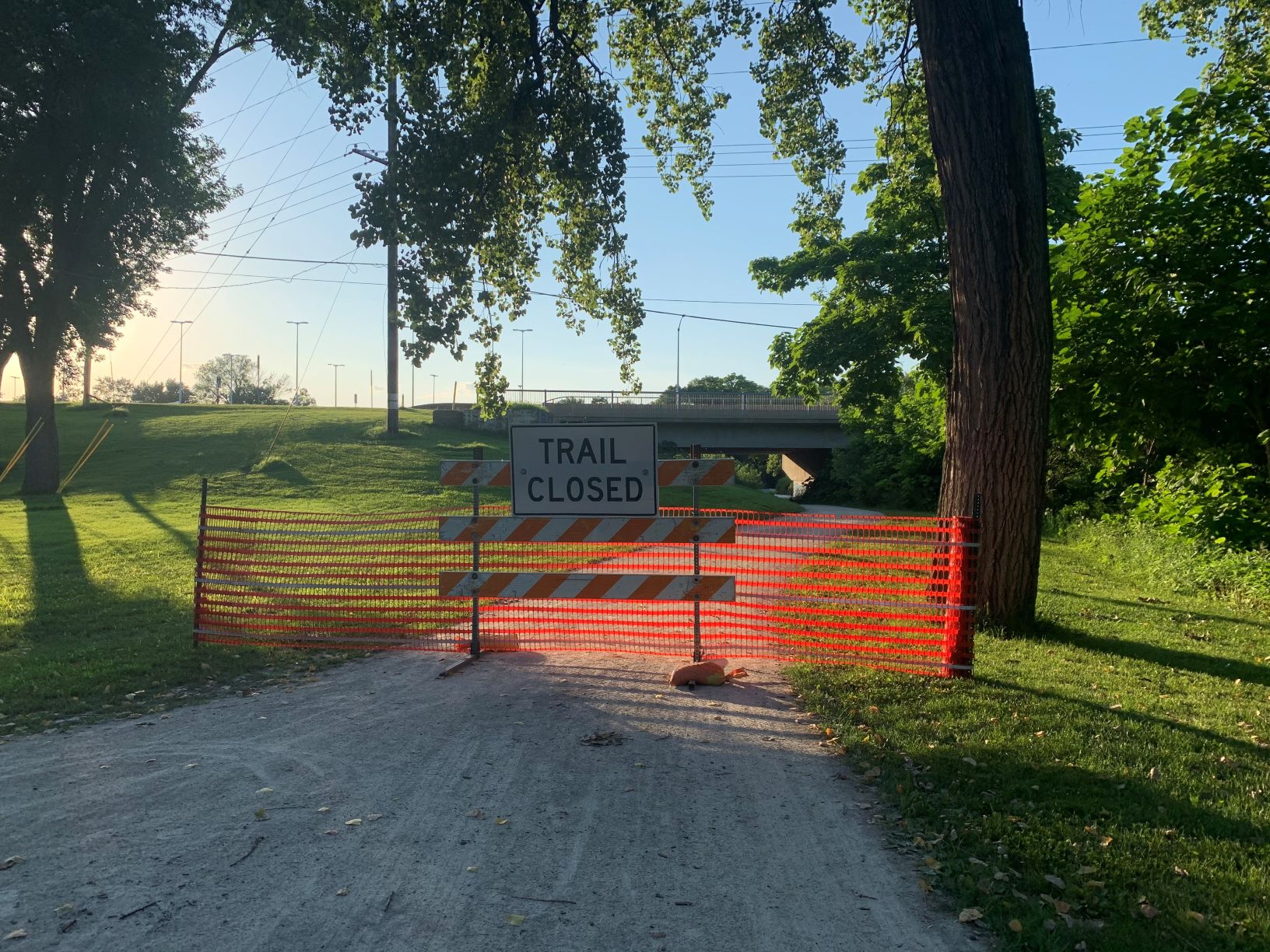 trail closed sign