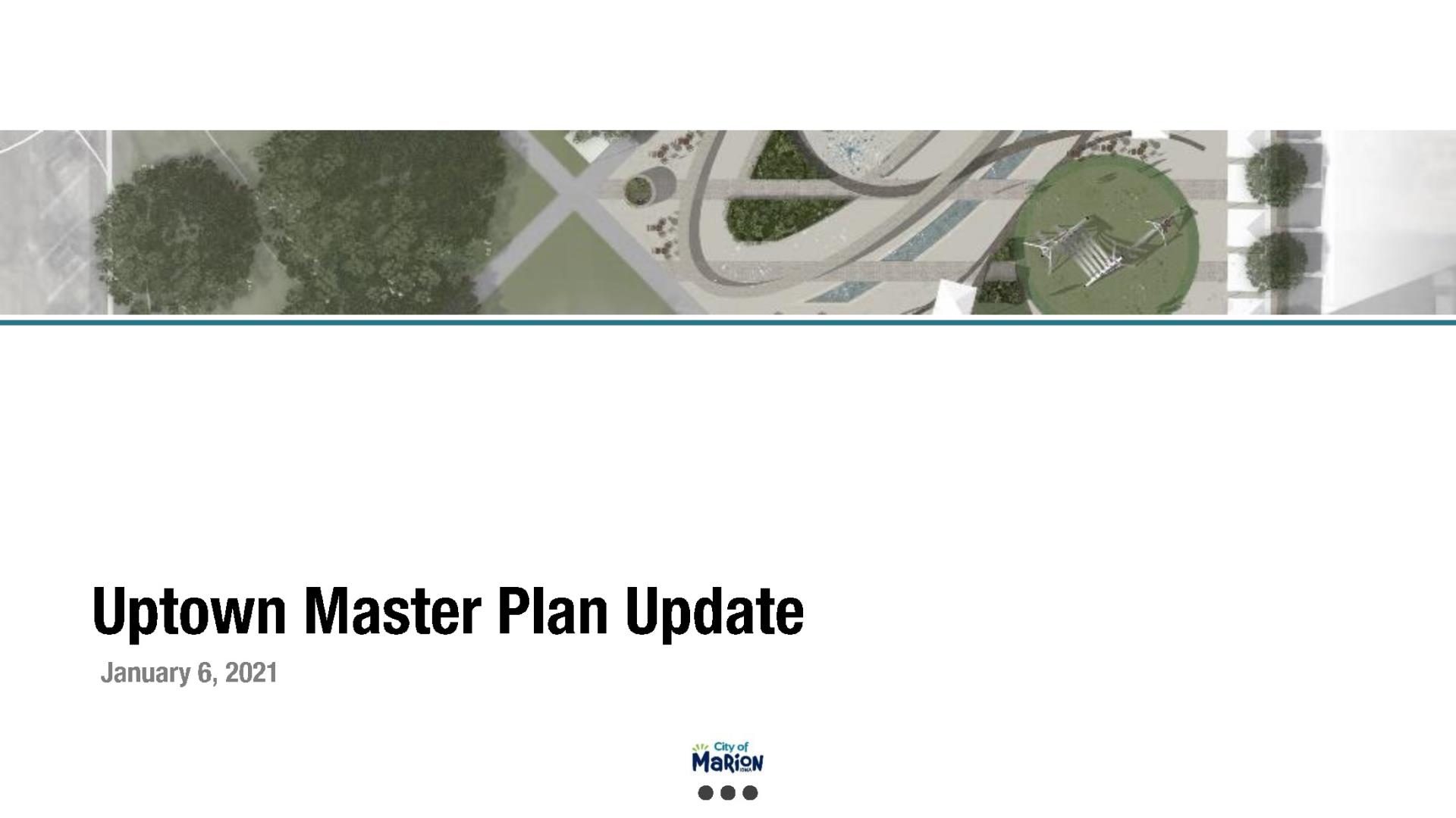 Uptown Master Plan Update Cover Page