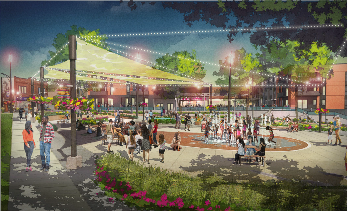 central plaza concept rendering