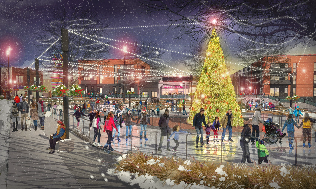 central plaza winter rendering