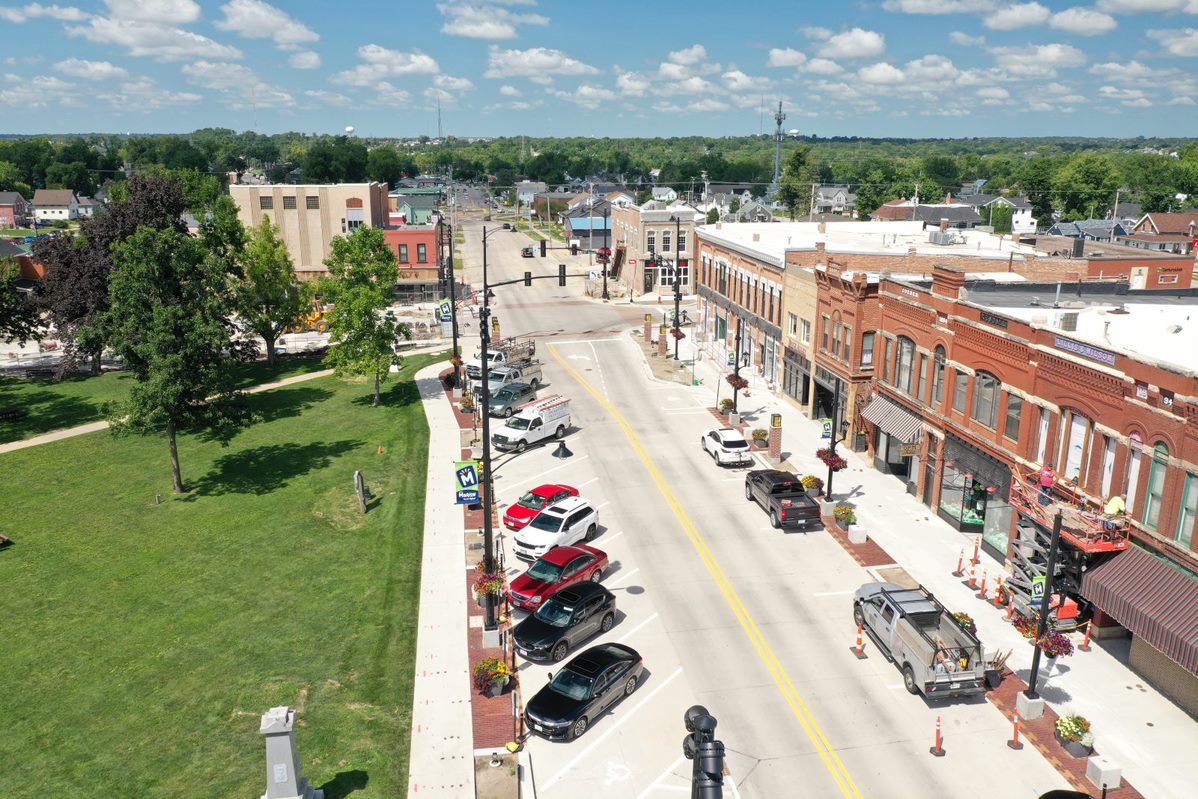 aerial 7th Avenue Streetscape Project