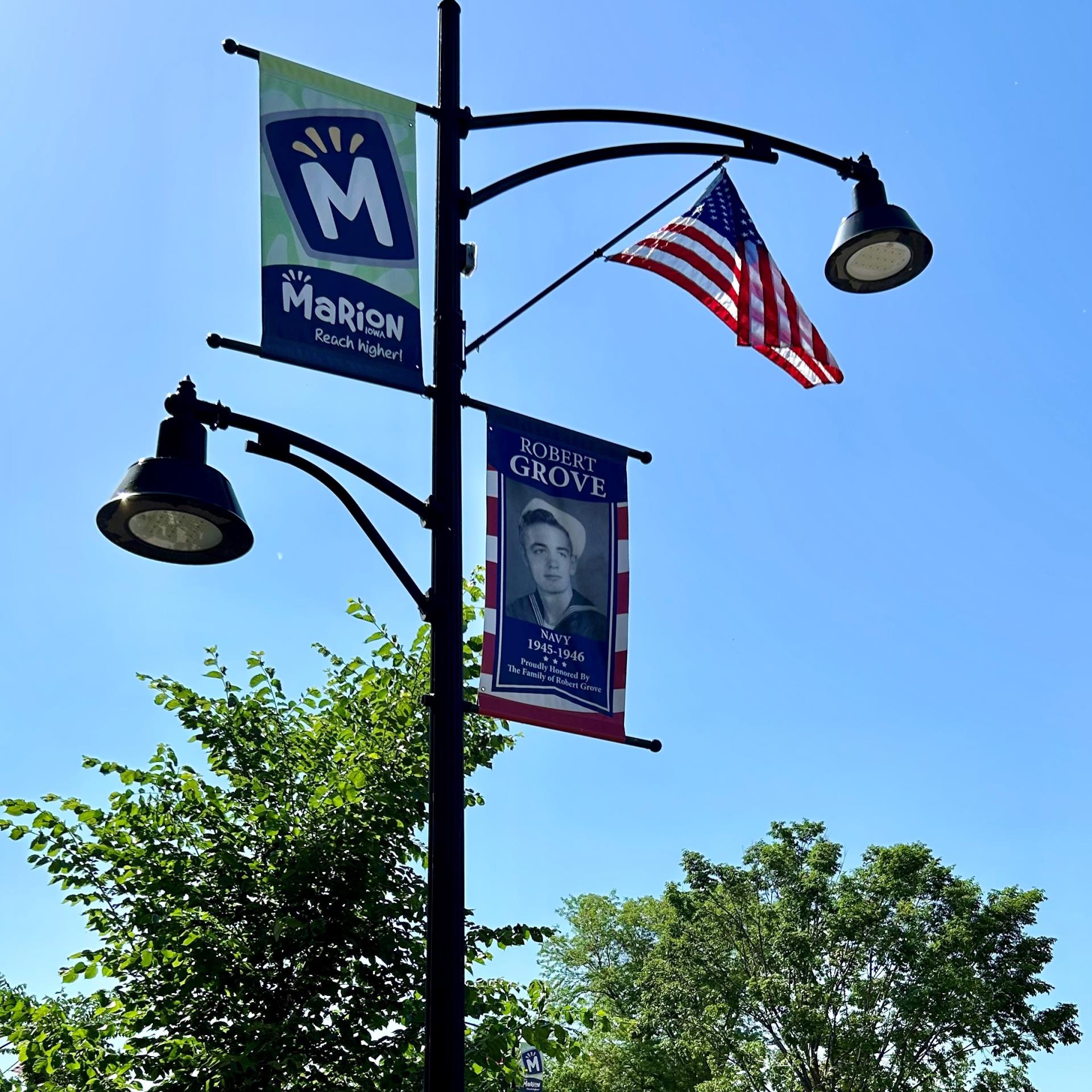 marion military tribute banner