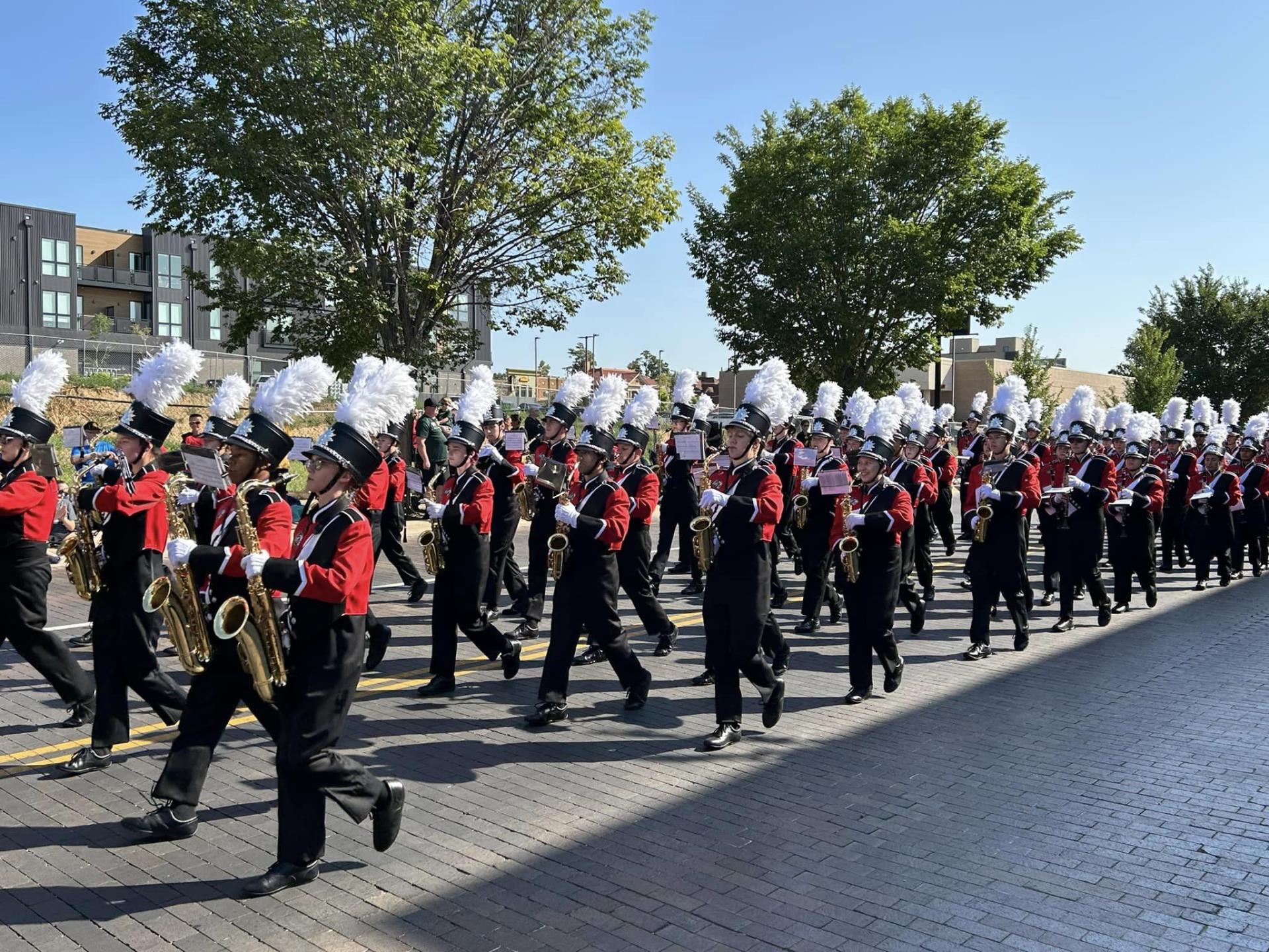 marching band in a parade